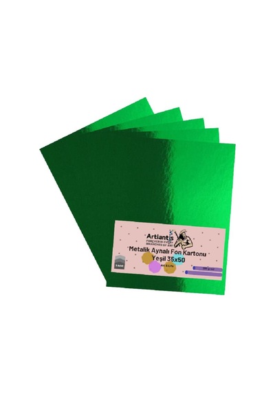 Metalik Aynalı Fon Kartonu 35X50 5 Adet Artlantis Metalik Aynalı