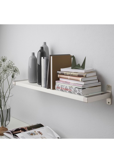 Ikea Bergshult/granhult Duvar Rafı 80x20 Cm Beyaz - Gümüş