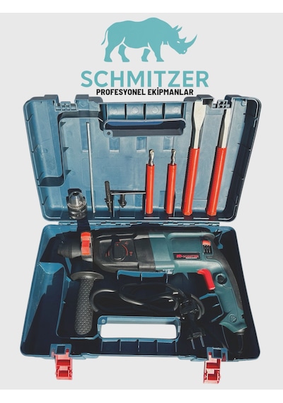 Schmıtzer 3'lü Set Sch-2603tu Pro 850 W Sds Plus Metal Şanzuman Profesyonel Darbeli Matkap Kırıcı Delici 26mm Hilti