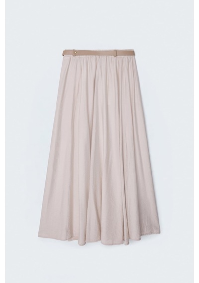 Sateen Kloş Etek - Taş-137686