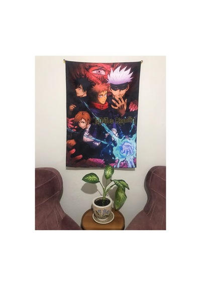 Anime Jujutsu Kaisen Desenli Tasarım Duvar Halısı