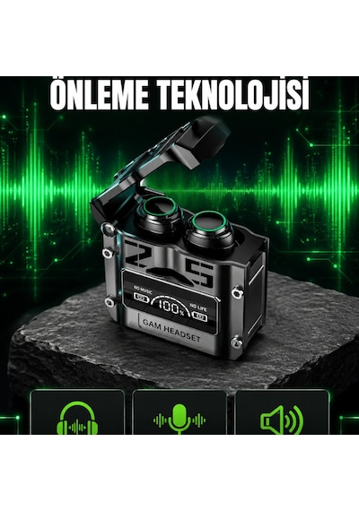 Bluetooth Kulaklık Kablosuz Anc Gürültü Önleyici Stereo Ses Yeni Nesil 00