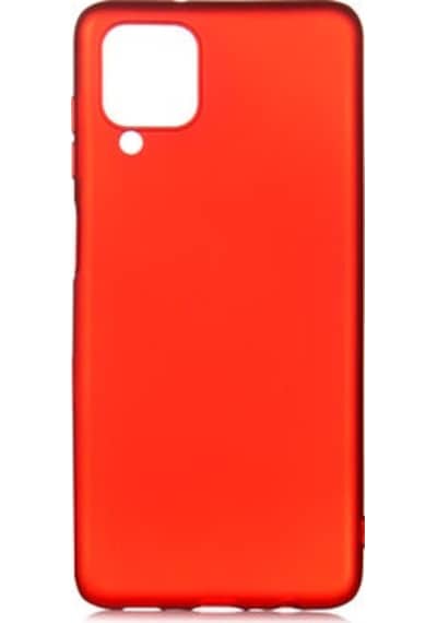 Samsung Uyumlu Galaxy A12 Kılıf Esnek Yapılı İnce Slim Silikon Kapak Ryc/premier Kirmizi