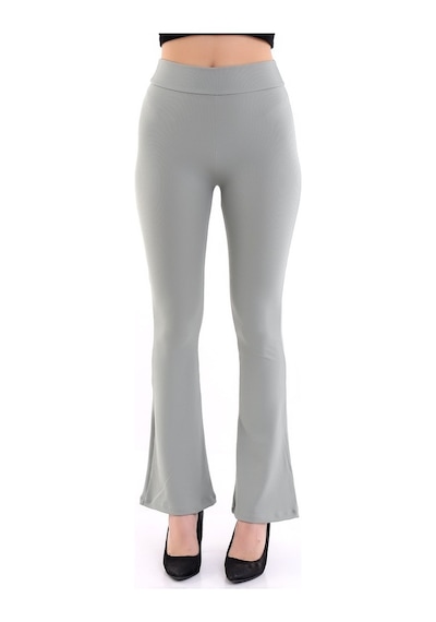 Self Clothing Kadın Mint Yeşil Yüksek Bel Fitilli Dayanıklı Örme Kumaş Toparlay