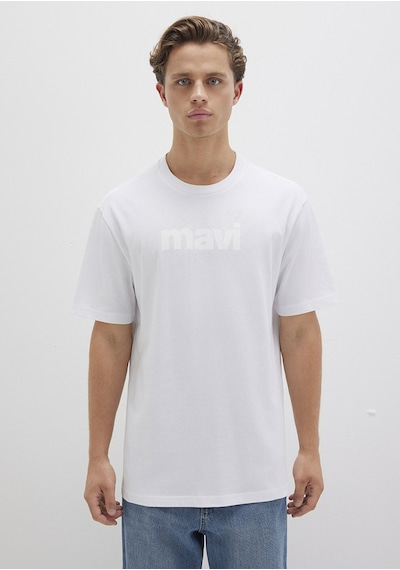 Mavi - Mavi Logo Baskılı Beyaz Tişört 0611807-620 Beyaz