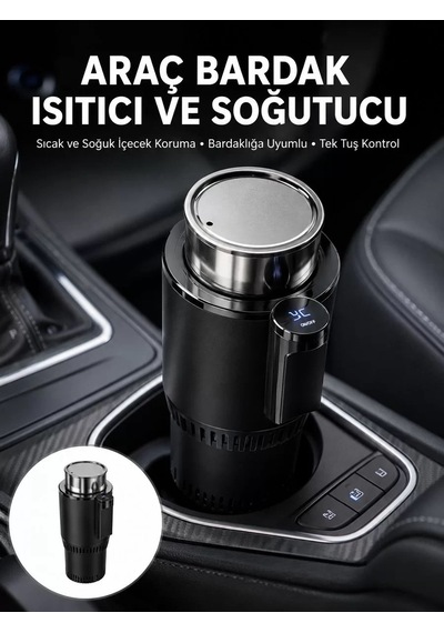 Isıtma Soğutma Özellikli Araç Bardaklığı Çakmak Girişli Akıllı Ye