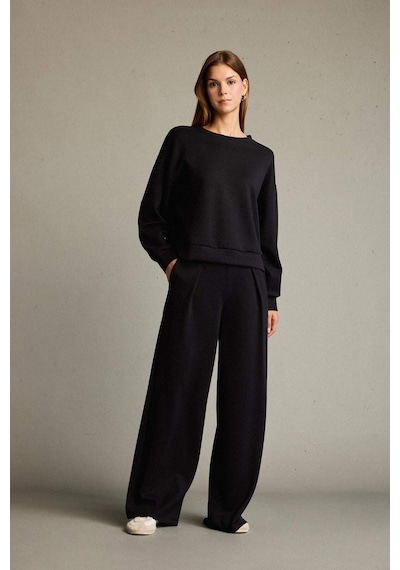 Defacto Regular Fit Normal Bel Düz Paça Modal Pantolon G2911ax25aubk81 Siyah