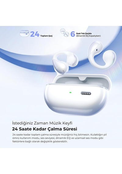 Pearlclip Pro Hi-res Ldac Enc Ows Kablosuz Bluetooth 6.0 Kulaklık Beyaz