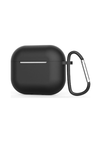 Apsuwa Apple Uyumlu AirPods 4 Kılıfı Silikon Siyah Siyah