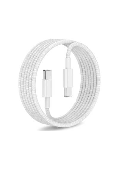 Type C-c, Örgülü, Güçlendirilmiş Boyun, 1 Metre 60watt Pd Hızlı Şarj & Data Kablosu, Apple Uyumlu iPhone Standart