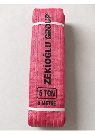 Tr 6 Metre 5 Ton Çeker Sapan Halat Zekioğlu Group Flat Webbing Sling Gözlü Polyester Sapan 3000kg Taşıma Kapasitel