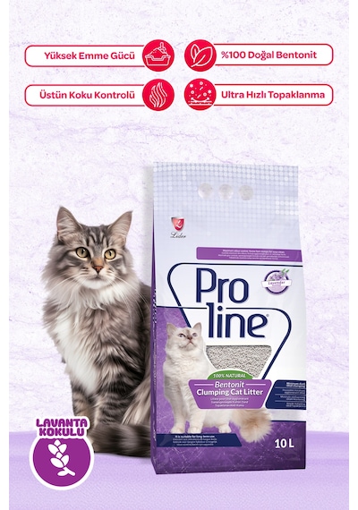 Lavanta Kokulu Bentonit Kedi Kumu 10 Lt