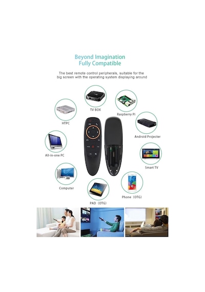 G10 Universal Tv Box Uzaktan Kumanda Ses Kontrollü Air Mouse