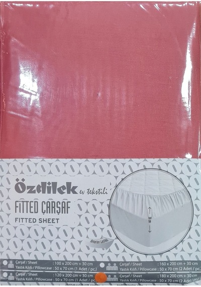 Özdilek Fıtted Yastıklı Çarşaf 180x200+30 K.mercan Mercan