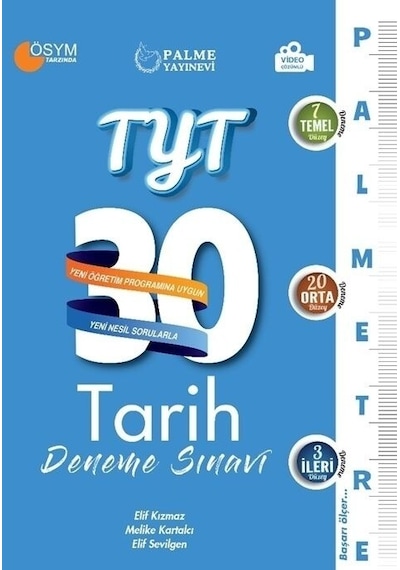 Yks Tyt Tarih 30 Deneme Sınavı Palme Yayınevi