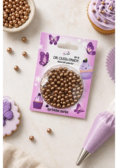 Dr. Gusto 4 Mm Candy Bakır Boncuk Pasta Süsleme Şekeri