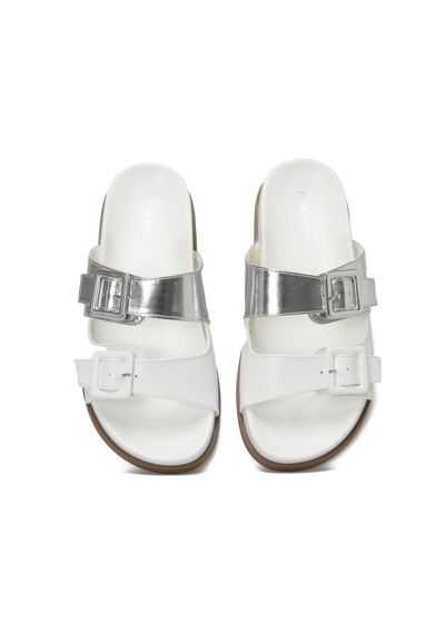 Nine West Mıstral 4fx Kırık Beyaz Kadın Düz Terlik Kırık Beyaz