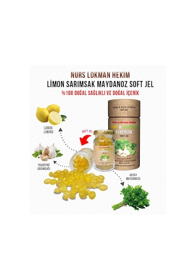 Nurs Limon Maydanoz Sarımsak Kürü Soft Jel 6 x 60 Kapsül