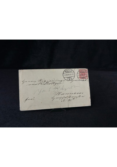 Deutsches Reich 1890 Yılında Alman İmparatorluğu Döneminde Postadan Geçmiş Zarf Reichspost 10 Pfennig Pullu