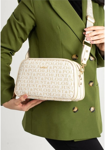 Just Polo Kadın Yeni Sezon Baskılı Omuz Çantası 232053mh Krem