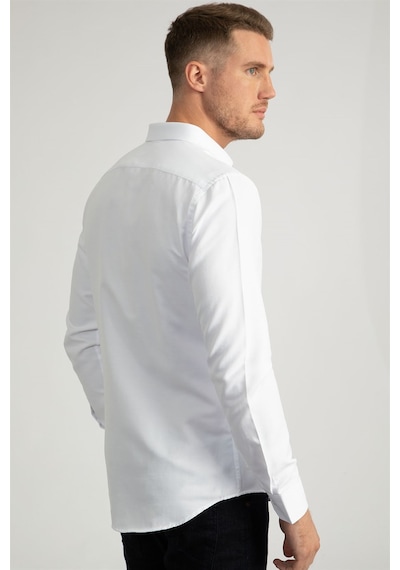 Tudors 22773 Slim Fit Dar Kesim Armürlü Erkek Gömlek Beyaz Tudors 22773 Slim Fit Dar Kesim Armürlü Erkek Gömlek Beyaz