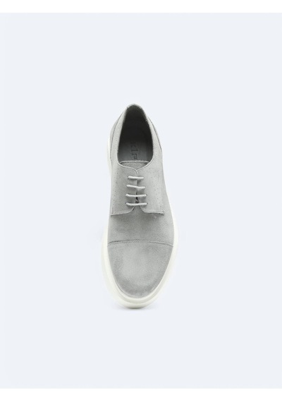 Gri Süet Smart Casual Ayakkabı Gri