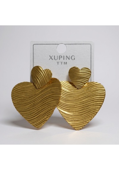 Gold Renk Çelik Kalp Küpe Diğer