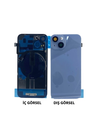 Teknonet Apple Uyumlu iPhone 14 Kamera Camlı Batarya Kapağı + 001