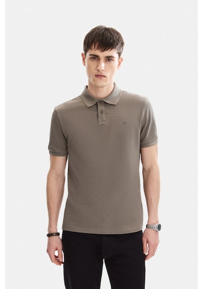 Backandbond Koyu Vizon Regular Fit Polo Yaka Örme Tişört