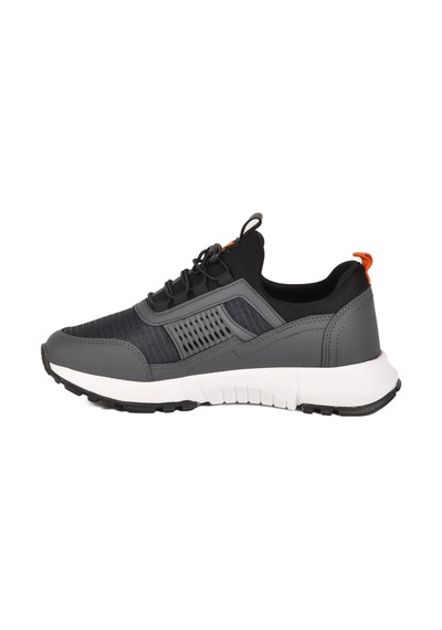 Füme Hafif Esnek Kilit Bağcıklı Unisex Spor Ayakkabı Nans 6006 G Füme