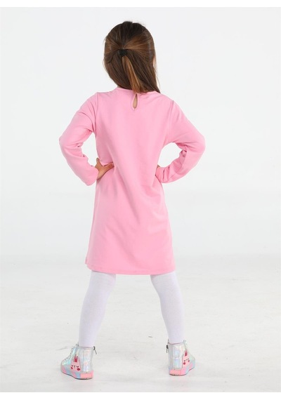 Muzip Zürafa Kız Çocuk Pembe Elbise-pembe Pembe