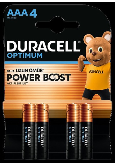 Duracell Optimum Powerboost Aaa İnce Kalem Pil 4'lü