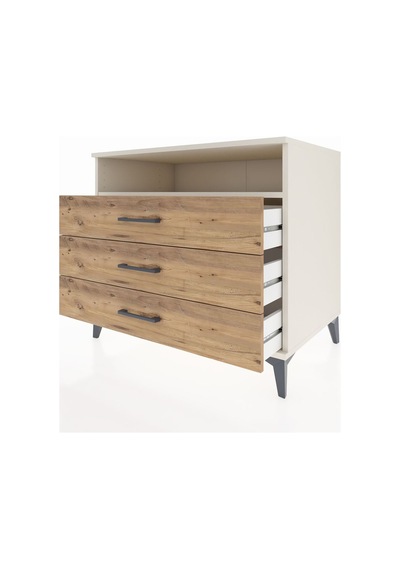Kronos Şifonyer Tek Raflı 3 Çekmeceli 88x59x80 Aytaşı-çam Aytaşı