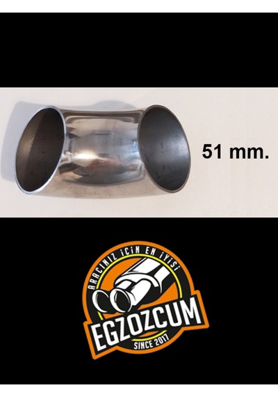 Paslanmaz Krom Dirsek Boru 51 Mm. 1 Adet
