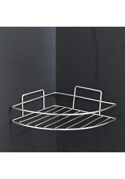 Köşe Rafı 304 Paslanmaz Çelik Şampuanlık 23x23 Cm Kbk100 Diğer