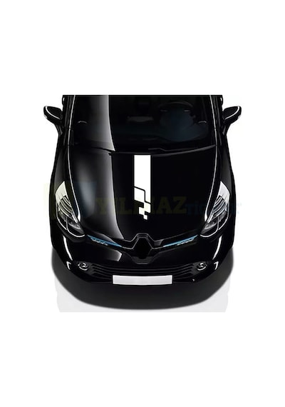 Renault Clio Megan Kadjar Ön Kaput Şerit Oto Sticker Araç Etiket
