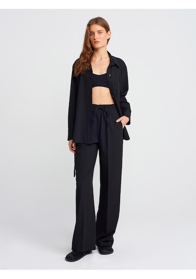 Dilvin 71619 Pijama Pantolon-siyah Siyah