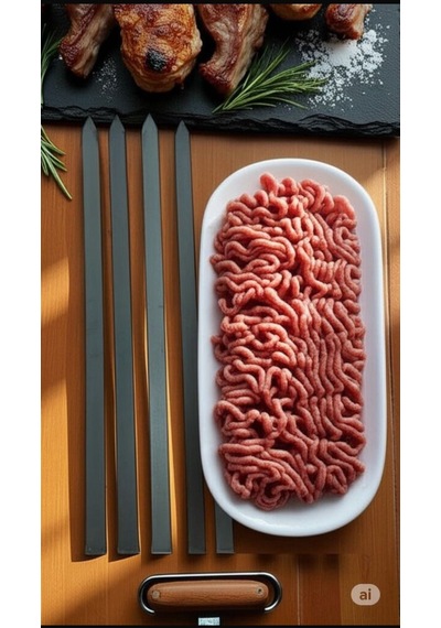 Adana Kıyma Kebap Beyti Şişi 5 Adet En 2.5 Cm Boy 55 Cm,kıyma Şiş