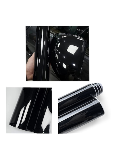 Piano Black Siyah Hava Kanallı Koruma Jelatinli 50cm X 2 Metre