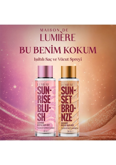 Lumière Sunrise Blush 200 Ml +sunset Bronze 200 Ml Saç Ve Vücut Sprey Seti