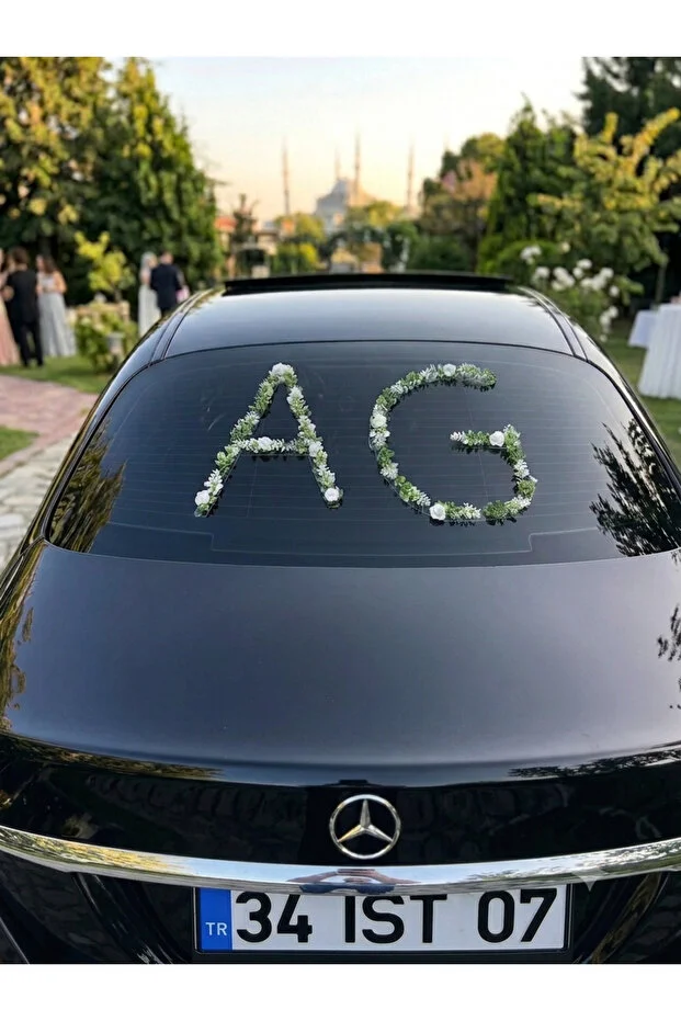 Gelin Arabası Süsleme Seti Pembe Güllü