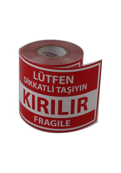 Büyük Boy Dikkat Kırılır Etiketi Fragile Label 100mm X 150mm 250 Adet