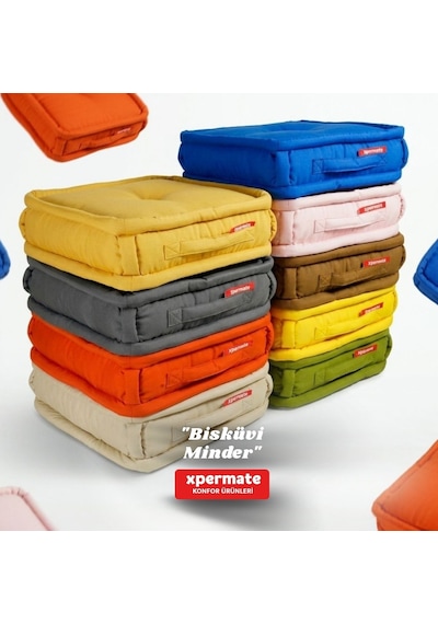 Xpermate Bisküvi Minder Petek Önü Fransız 45x45x14 Sarı
