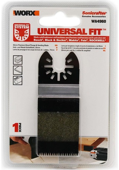 WORX WA4960 Çok Amaçlı Raspalama Makinası İçin 35x40mm Ahşap, PVC Universal Kesme ve Zımparalama Bıçağı