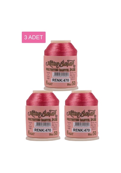 Hubrendy Tedarik 3 Adet Altınbaşak Oya Ve Dantel İpi 20 Gr - Royaleks - No: 470
