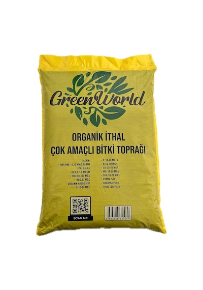 Green World 20 Litre Ithal Çok Amaçlı Bitki Toprağı Torf Cocopeat Ponza Taşı - Kokopit Özel Karışım Saksı Ha 0,250