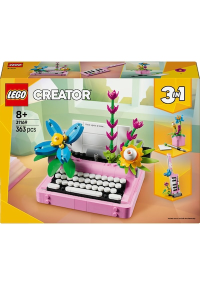 LEGO® Creator 3’ü 1 Arada Çiçekli Daktilo 31169 - 8 Yaş ve Üzeri Çocuklar için Keytar veya Saksıya Dönüşebilen Oyuncak Yapım Seti (363P)