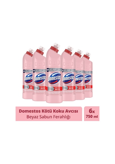 Domestos Beyaz Sabun Ferahlığı Çamaşır Suyu 6 x 750 ML