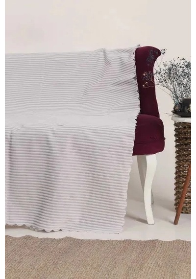 Fitilli Koltuk Örtüsü 170 X 210 Cm Gri