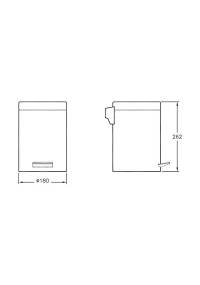 Arkitekta A44054 Paslanmaz Çöp Kovası, 3 Litre Çok Renkli